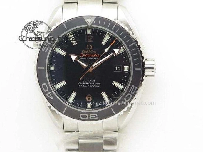 0119 Planet Ocean Pro Ceramic Bezel 45mm 1:1 OMF Best Edition On Rubber Strap A8500 (Black Balance Wheel) MoistureWicking 8136
